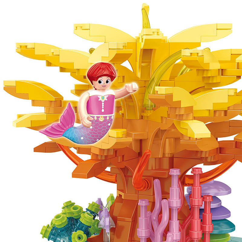 COGO 425PCS Ocean Scenery Series Fairy Dream Coral Tree Building Blocks Toys