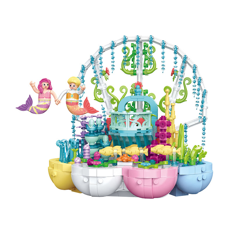 COGO 600PCS Ocean Scenery Series Fairy Seashell Garden Building Blocks Toys