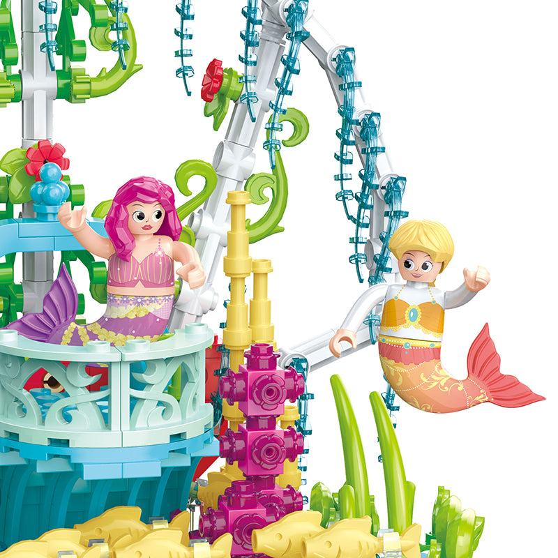 COGO 600PCS Ocean Scenery Series Fairy Seashell Garden Building Blocks Toys