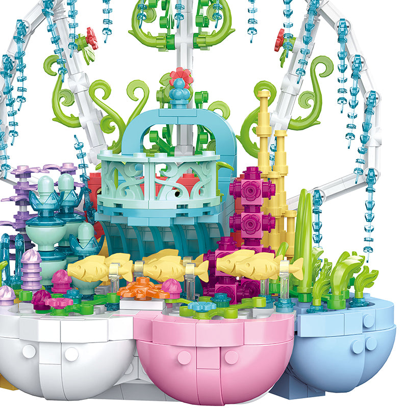 COGO 600PCS Ocean Scenery Series Fairy Seashell Garden Building Blocks Toys