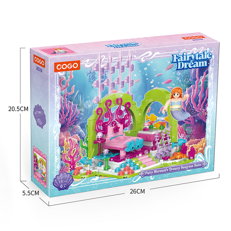 COGO 286PCS Ocean Scenery Series Fairy Dreamy House Building Blocks Toys