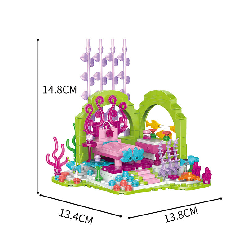 COGO 286PCS Ocean Scenery Series Fairy Dreamy House Building Blocks Toys