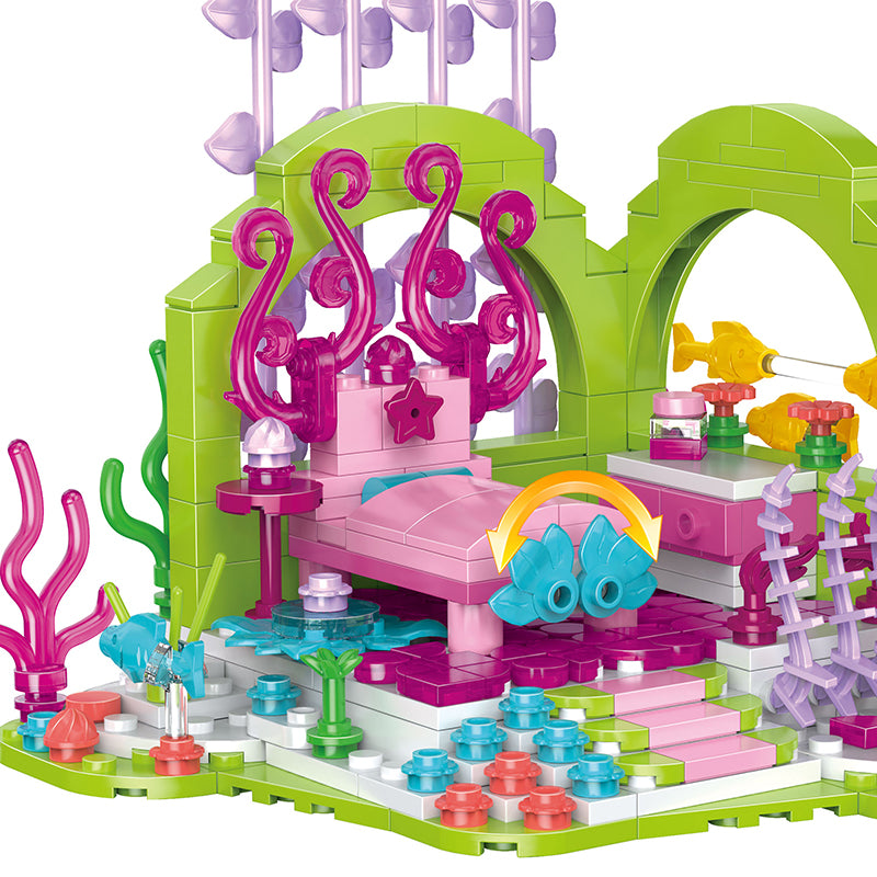COGO 286PCS Ocean Scenery Series Fairy Dreamy House Building Blocks Toys