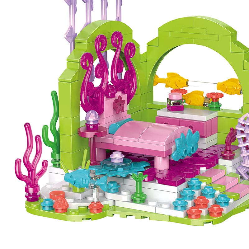 COGO 286PCS Ocean Scenery Series Fairy Dreamy House Building Blocks Toys