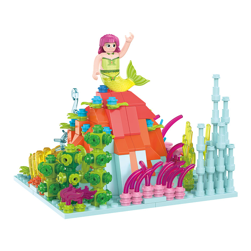 COGO 325PCS Ocean Scenery Series Fairy Coral Hill Building Blocks Toys