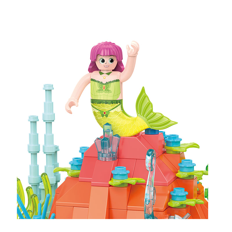 COGO 325PCS Ocean Scenery Series Fairy Coral Hill Building Blocks Toys