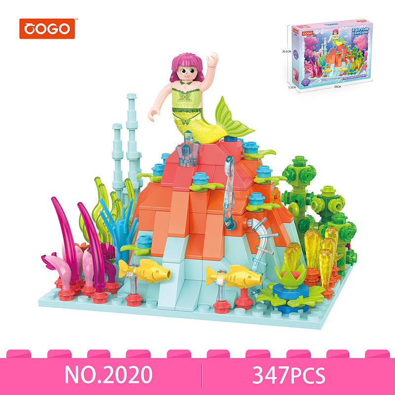 COGO 325PCS Ocean Scenery Series Fairy Coral Hill Building Blocks Toys