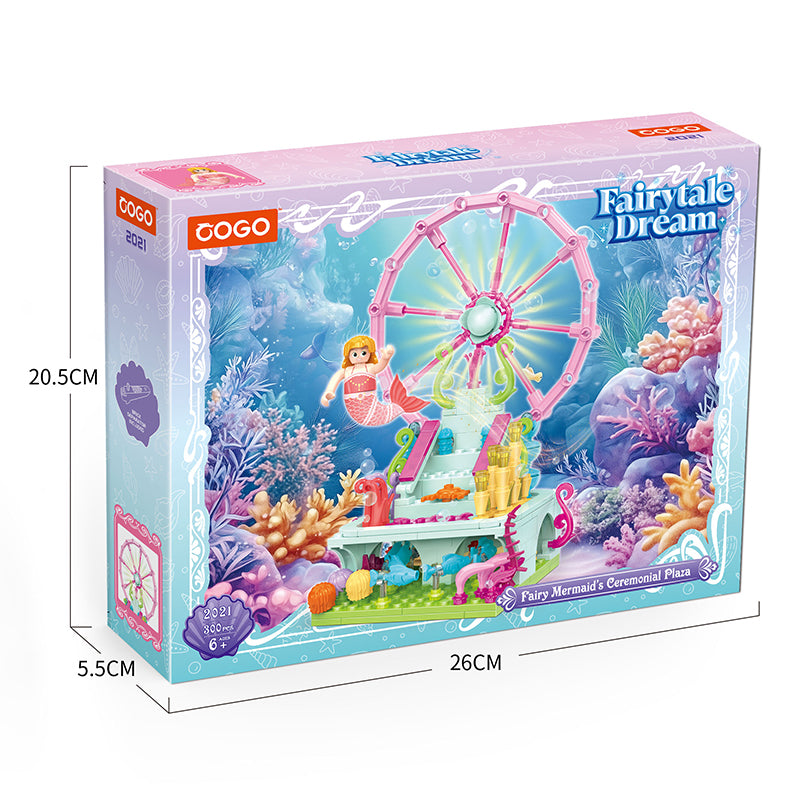 COGO 293PCS Ocean Scenery Series Fairy Plaza Building Blocks Toys