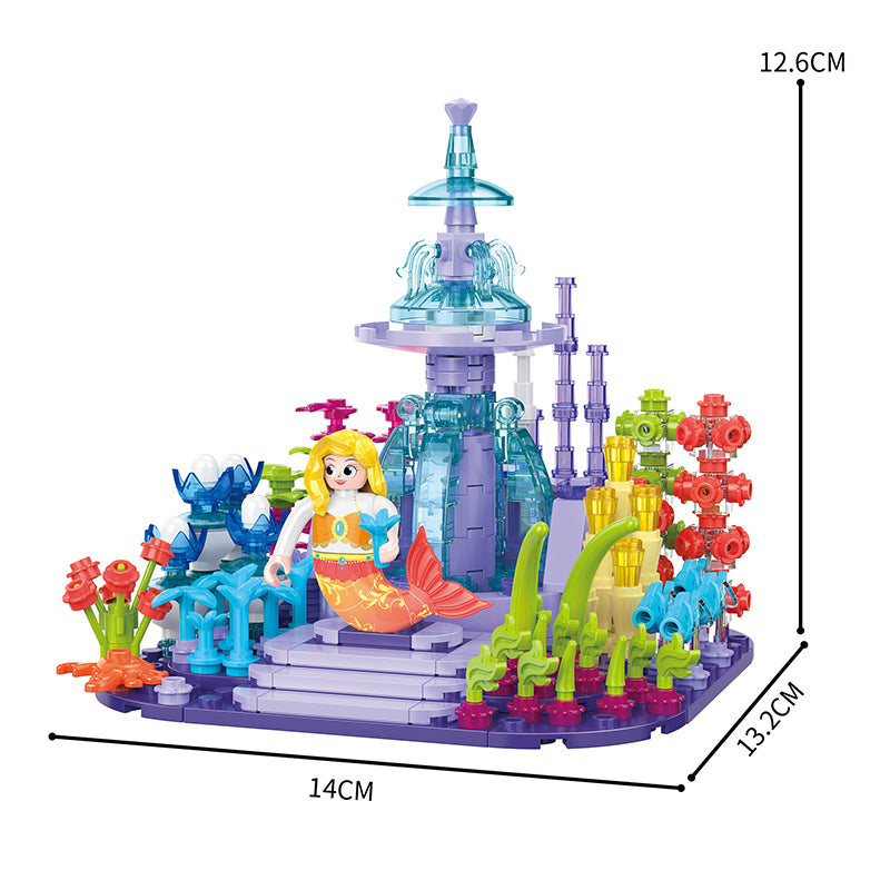 COGO 387PCS Ocean Scenery Series Fairy Coral Square Building Blocks Toys