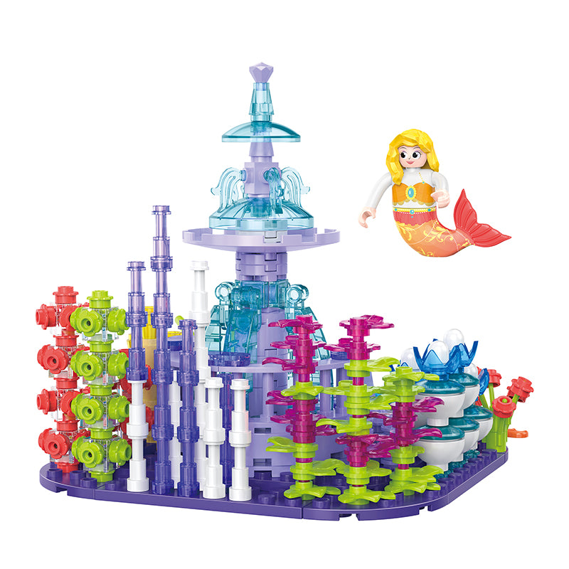 COGO 387PCS Ocean Scenery Series Fairy Coral Square Building Blocks Toys
