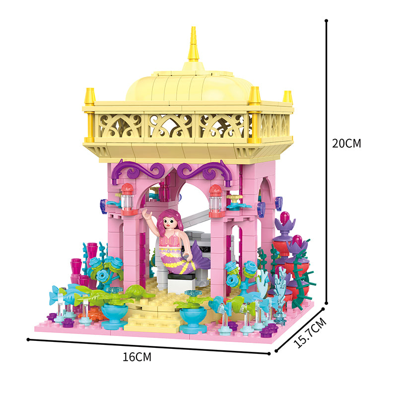 COGO 497PCS Ocean Scenery Series Fairy Music Pavilion Building Blocks Toys