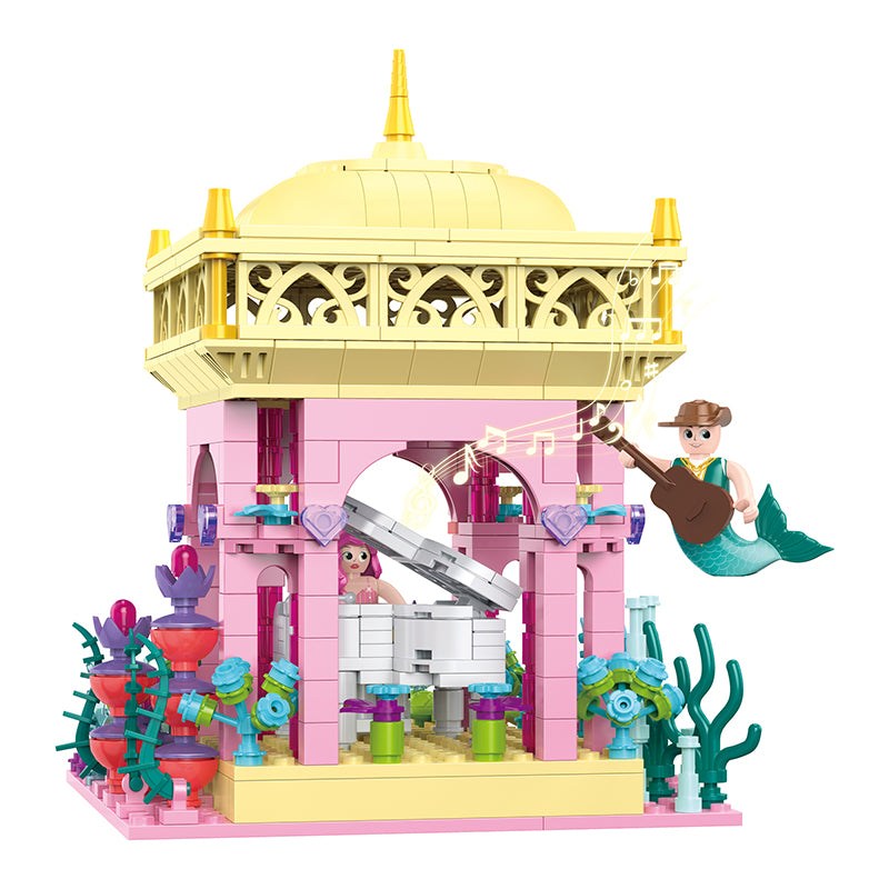 COGO 497PCS Ocean Scenery Series Fairy Music Pavilion Building Blocks Toys