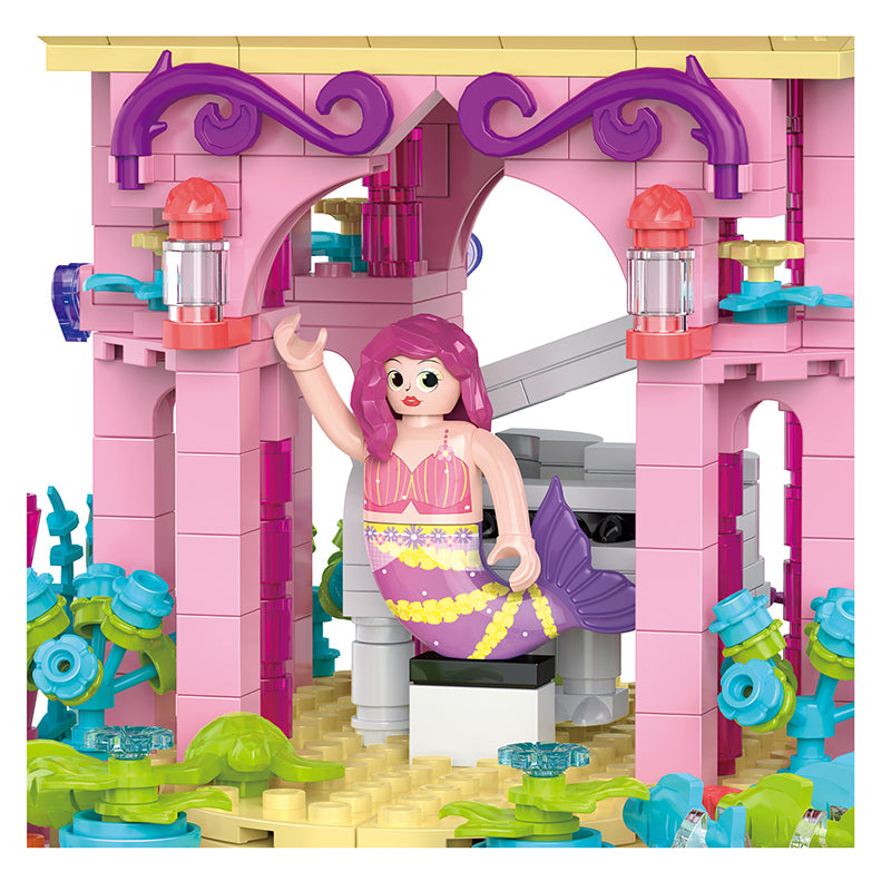 COGO 497PCS Ocean Scenery Series Fairy Music Pavilion Building Blocks Toys