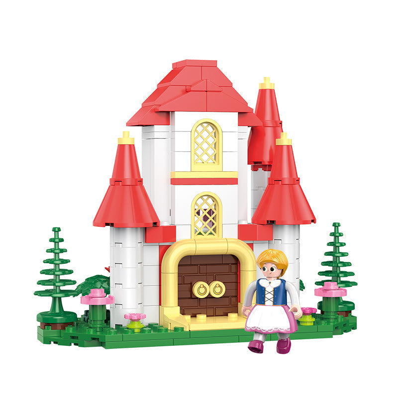 COGO 195PCS Fairytale Mini Cottage Castle Building Blocks Toys