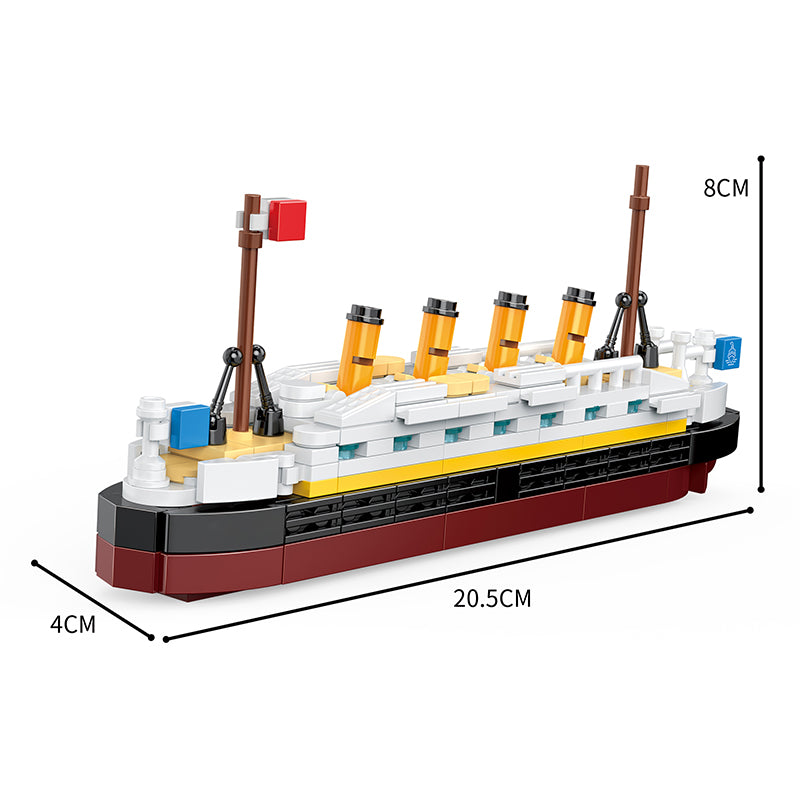 COGO 290PCS Creative Ornamental Boat Building Block Toys