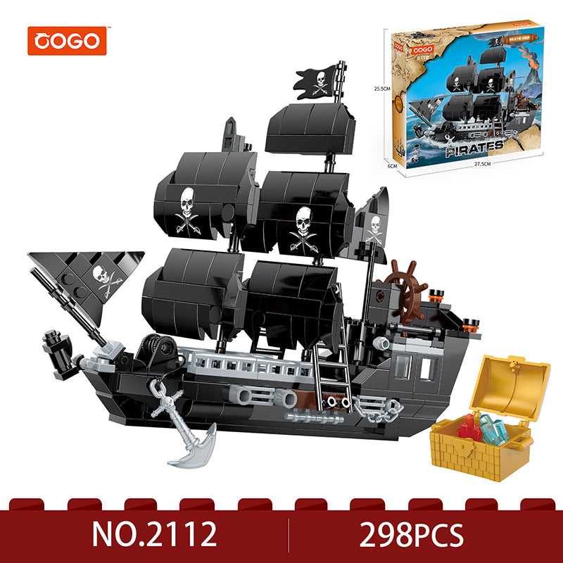 COGO 298PCS Creative Ornaments Sailing Block Toys