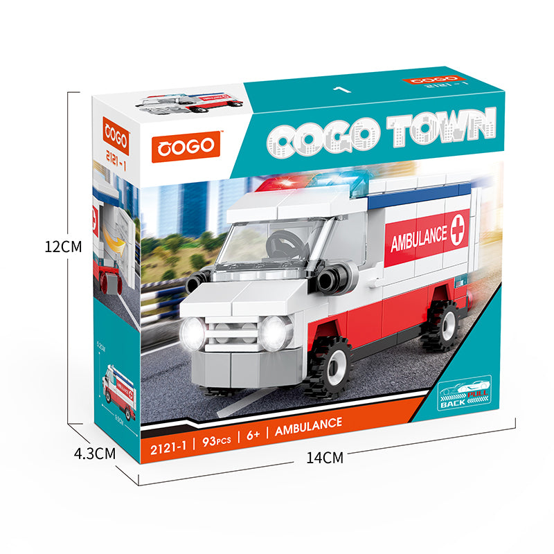 COGO Eight Mini City Car Building Block Toys