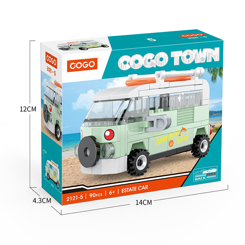 COGO Eight Mini City Car Building Block Toys
