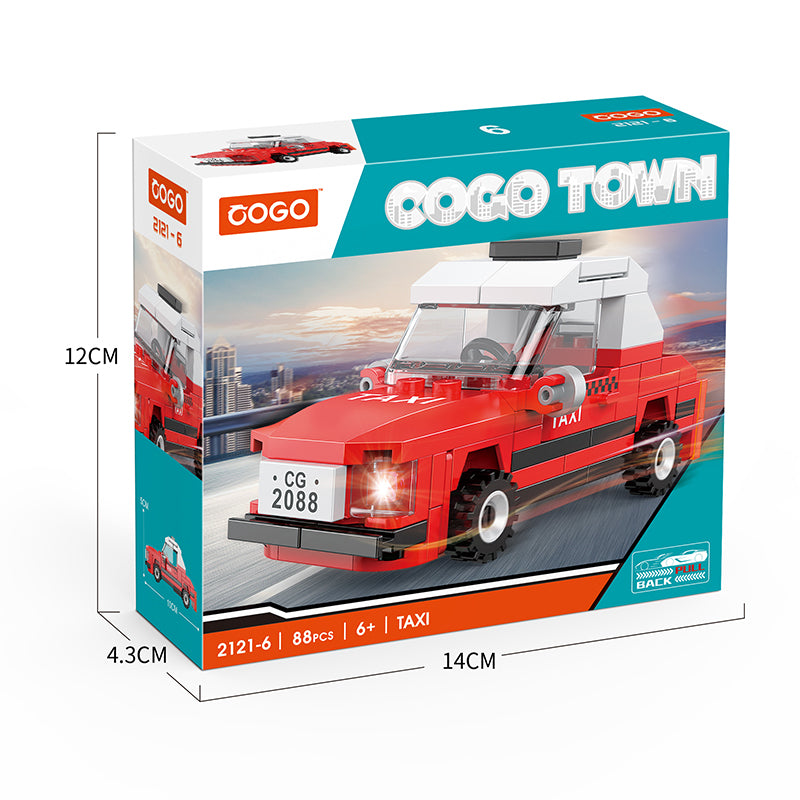 COGO Eight Mini City Car Building Block Toys