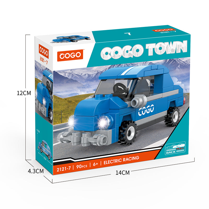 COGO Eight Mini City Car Building Block Toys