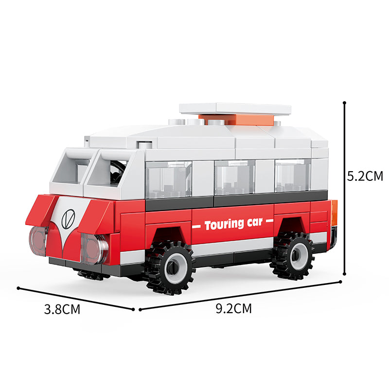 COGO Eight Mini City Car Building Block Toys