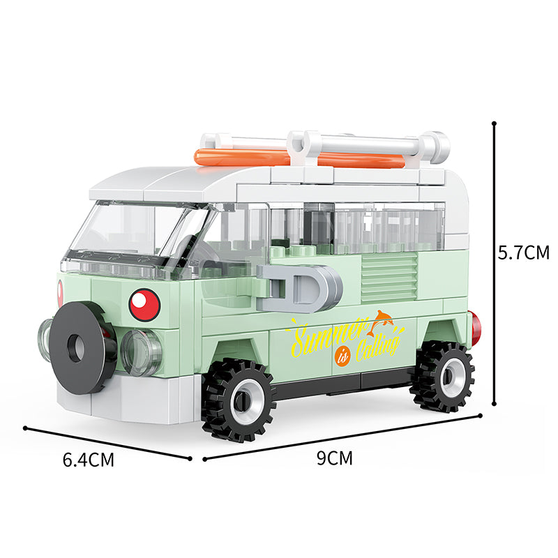 COGO Eight Mini City Car Building Block Toys