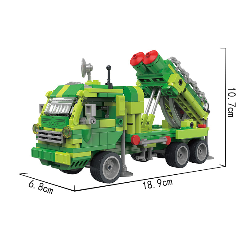 COGO 308PCS Creative Player Transformation Military Series Building Blocks Toys