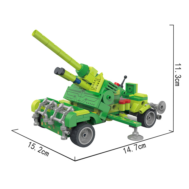 COGO 308PCS Creative Player Transformation Military Series Building Blocks Toys