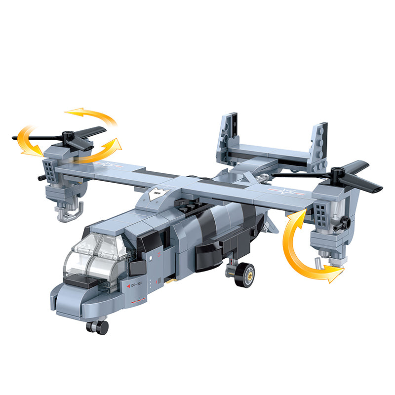 COGO 324PCS Creative Player Transformation Military Series Building Blocks Toys