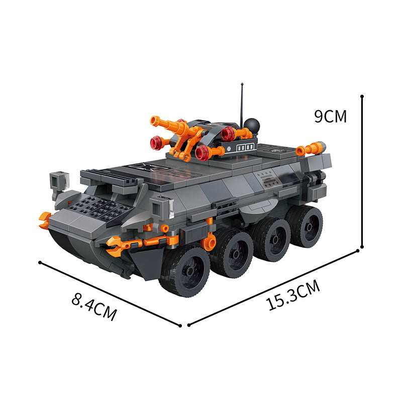 COGO 325PCS Creative Player Transformation Military Series Building Blocks Toys