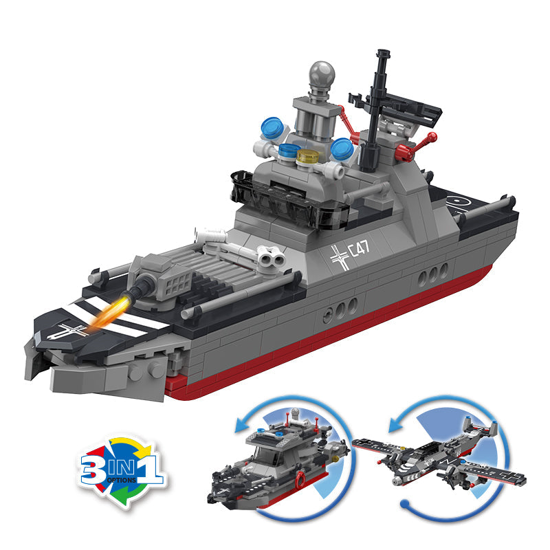 一变三军事4系列小颗粒积木/338PCS