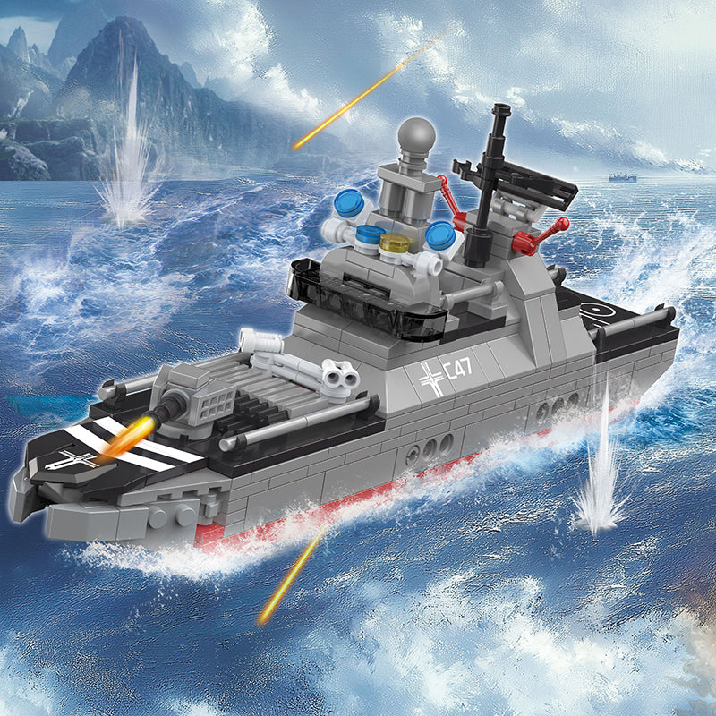 COGO 338PCS Creative Player Transformation Military Series Building Blocks Toys