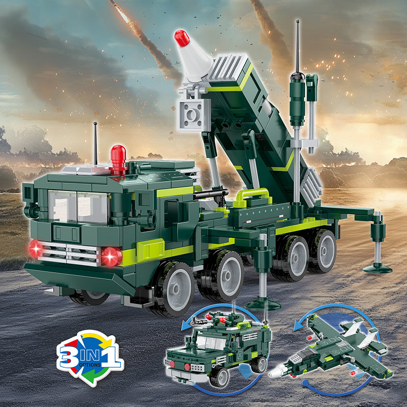 COGO 339PCS Creative Player Transformation Military Series Building Blocks Toys