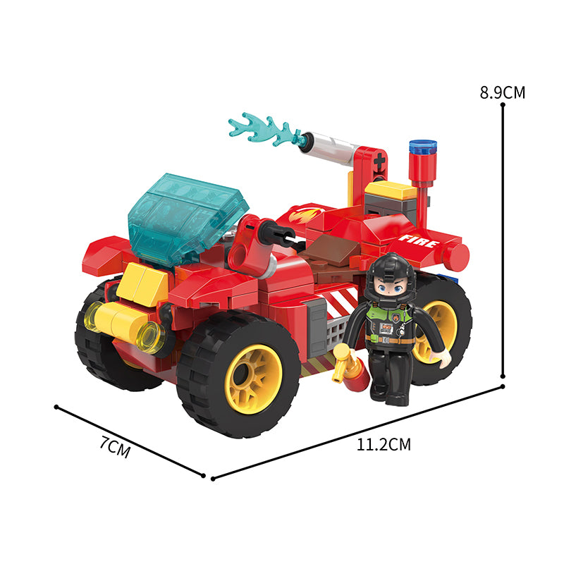 COGO 265PCS Creative Player Transformation Fire Fighting Series Building Blocks Toys