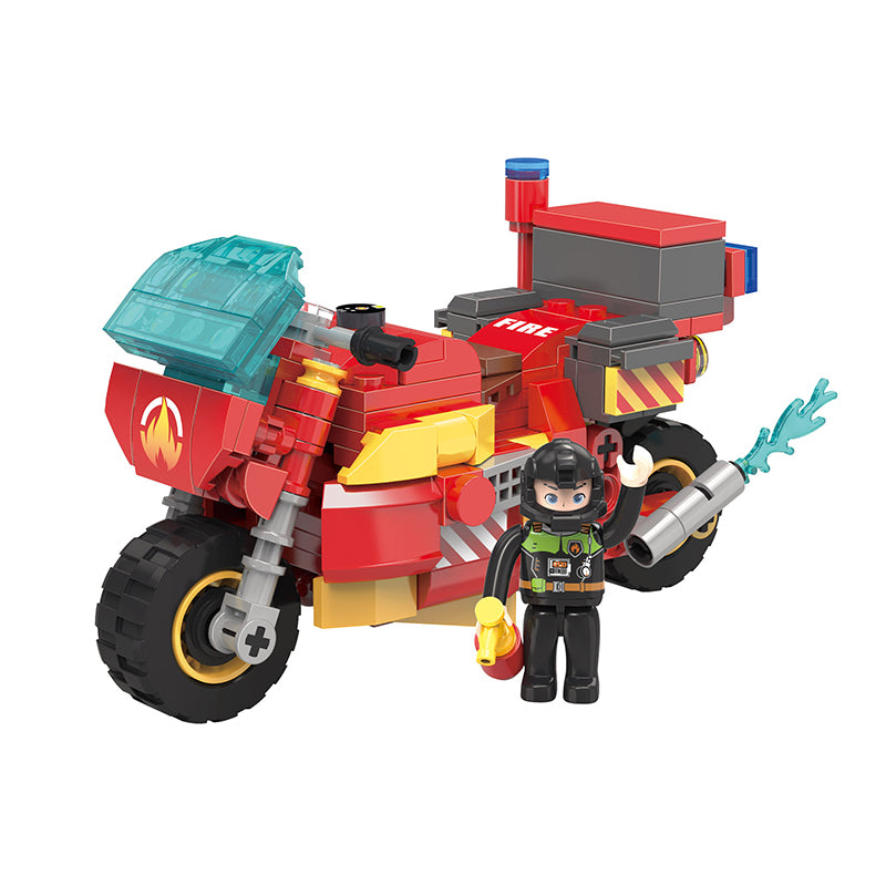 COGO 265PCS Creative Player Transformation Fire Fighting Series Building Blocks Toys