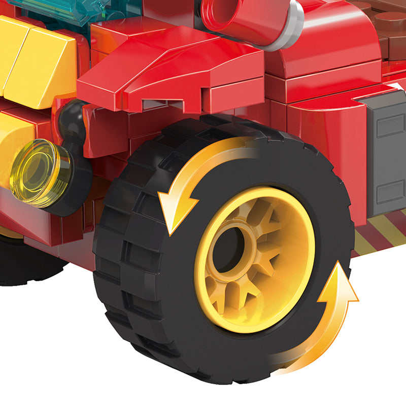 COGO 265PCS Creative Player Transformation Fire Fighting Series Building Blocks Toys