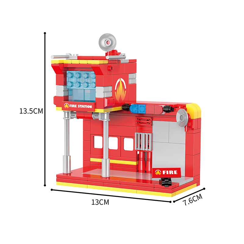 COGO 337PCS Creative Player Transformation Fire Fighting Series Building Blocks Toys