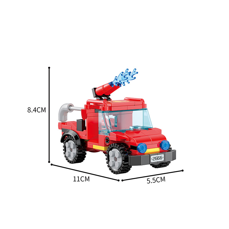 COGO 337PCS Creative Player Transformation Fire Fighting Series Building Blocks Toys