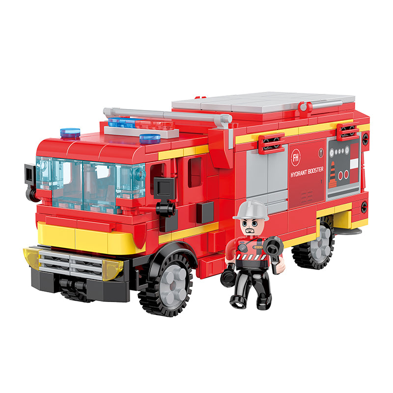 COGO 337PCS Creative Player Transformation Fire Fighting Series Building Blocks Toys