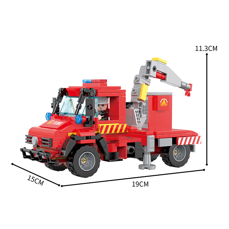 COGO 350PCS Creative Player Transformation Fire Fighting Series Building Blocks Toys