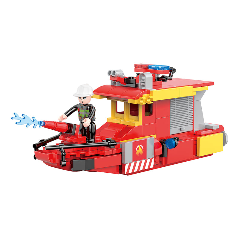 COGO 350PCS Creative Player Transformation Fire Fighting Series Building Blocks Toys