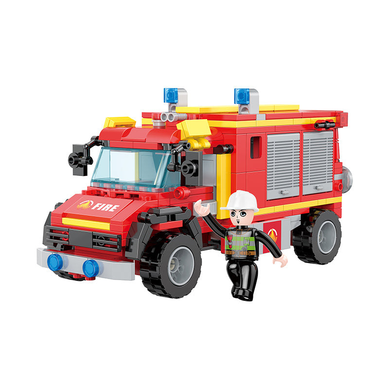 COGO 350PCS Creative Player Transformation Fire Fighting Series Building Blocks Toys