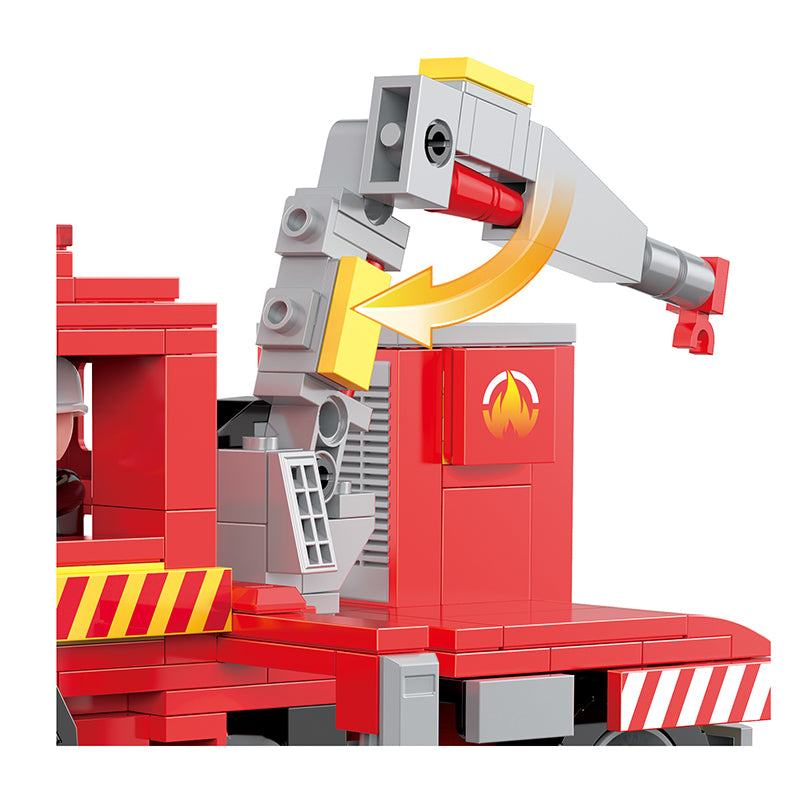 COGO 350PCS Creative Player Transformation Fire Fighting Series Building Blocks Toys