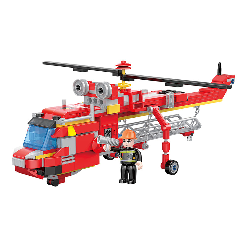COGO 350PCS Creative Player Transformation Fire Fighting Series Building Blocks Toys