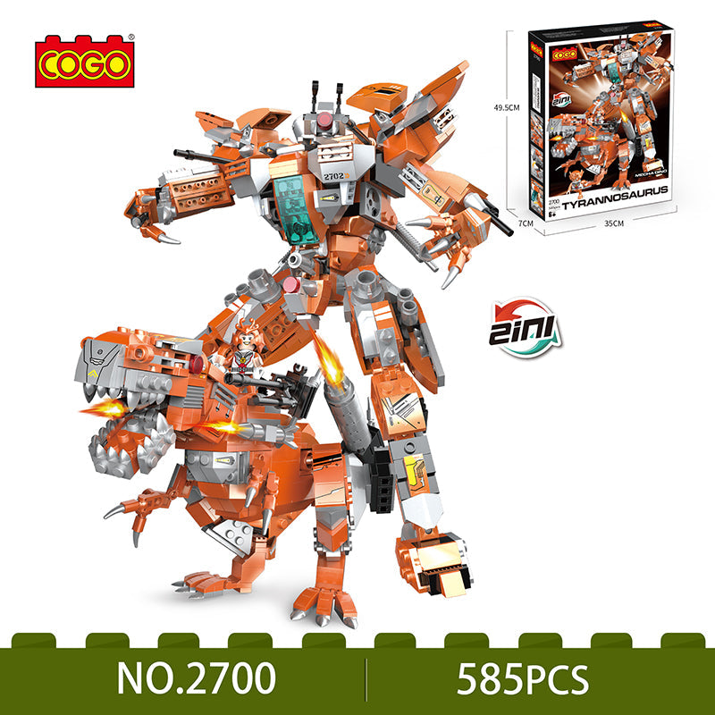 COGO 585PCS Mecha Dinosaur Transformation Building Block Toy