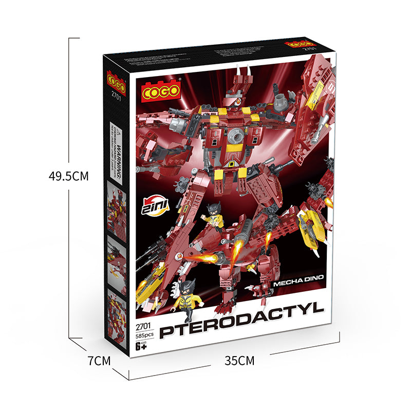 COGO 585PCS Mecha Dinosaur Transformation Building Block Toy