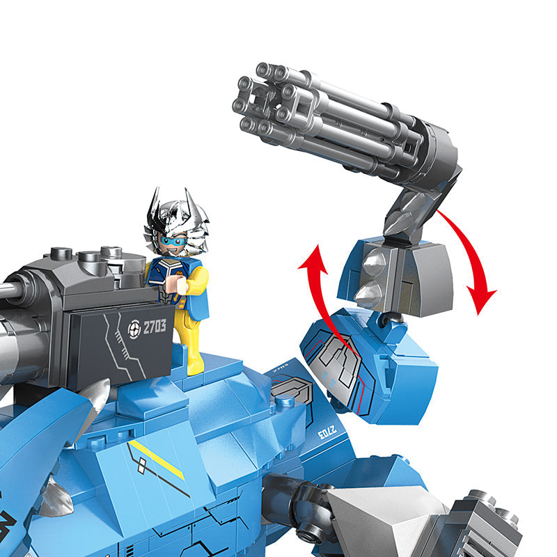 COGO 595PCS Mecha Dinosaur Transformation Building Block Toy
