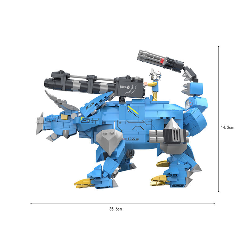 COGO 595PCS Mecha Dinosaur Transformation Building Block Toy