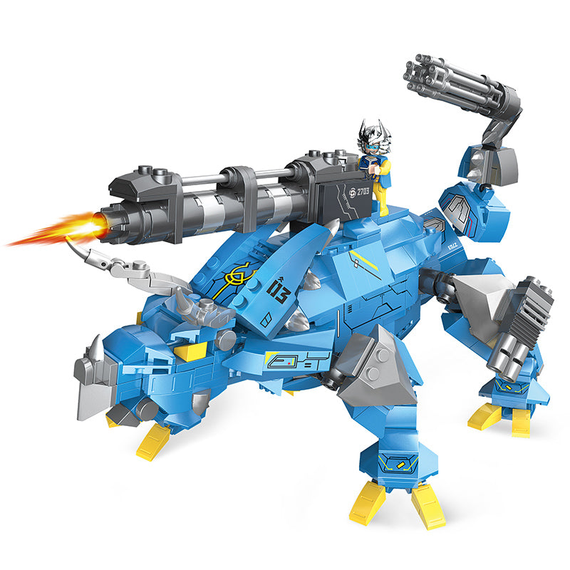COGO 595PCS Mecha Dinosaur Transformation Building Block Toy