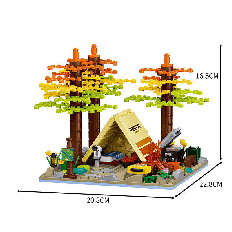 COGO 473PCS Forest Tent Camping Building Blocks Toys